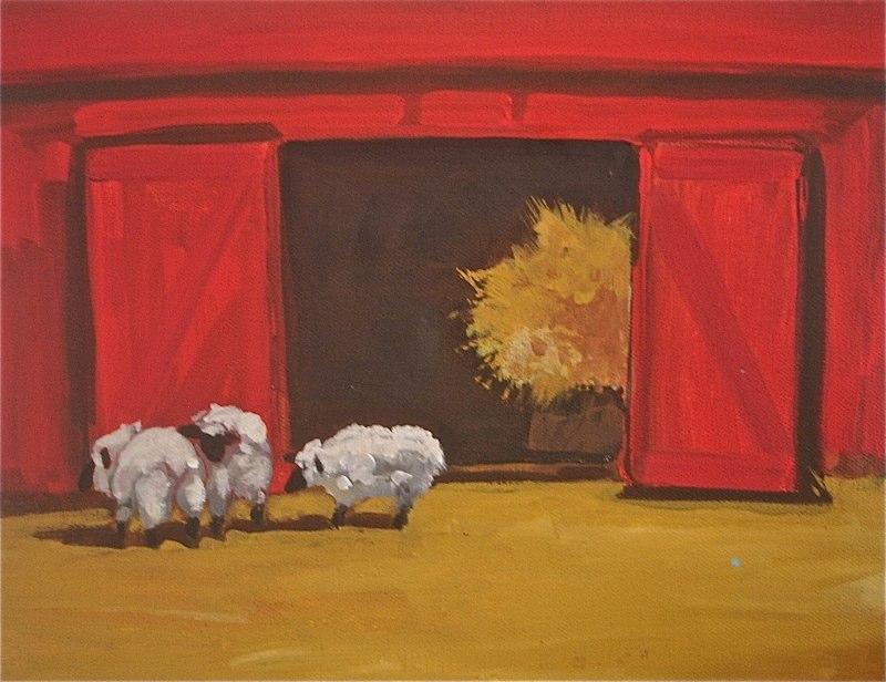 at the barn door